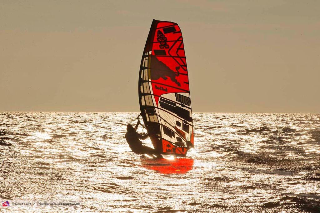 Last blast for Bjorn Dunkerbeck - 2014 Sylt PWA Super Grand Slam photo copyright  Carter/pwaworldtour.com http://www.pwaworldtour.com/ taken at  and featuring the  class