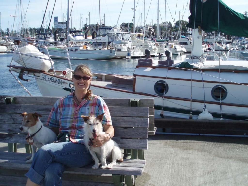 From our perch at the end of the dock at the Port of Friday Harbor itâ€™s quite a hike to the top of the ramp. This is a huge marina! San Juan Islands photo copyright Amanda Spottiswoode taken at  and featuring the  class