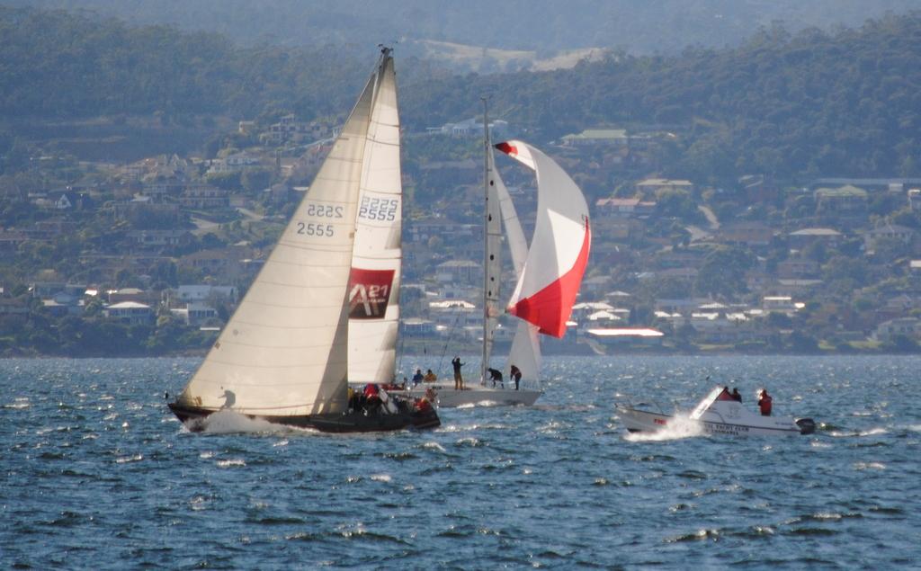 Natelle Two revelled in the fresh to strong winds on Hobart's River Derwent today to win the final race in the RYCT WInter Series. - Royal Yacht Club of Tasmania’s Winter Series 2014 photo copyright Peter Campbell taken at  and featuring the  class