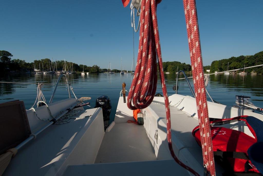Prinyer's Cove from Solace's cockpit. - Bay of Quinte and Thousand Islands photo copyright David Platt taken at  and featuring the  class