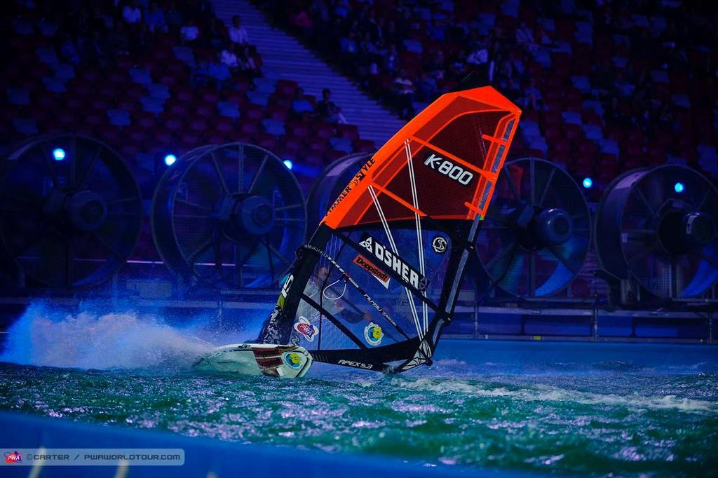 Proffitt action - 2014 Warsaw Indoor PWA World Cup photo copyright  Carter/pwaworldtour.com http://www.pwaworldtour.com/ taken at  and featuring the  class