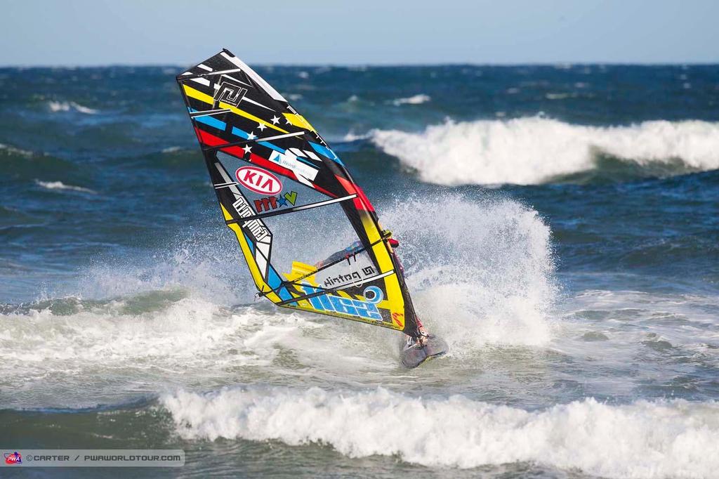 Ricardo wave action - 2014 PWA Cold Hawaii World Cup photo copyright  Carter/pwaworldtour.com http://www.pwaworldtour.com/ taken at  and featuring the  class