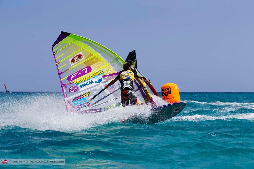 Sylvain Moussilmani - 2014 PWA Fuerteventura Grand Slam photo copyright  Carter/pwaworldtour.com http://www.pwaworldtour.com/ taken at  and featuring the  class