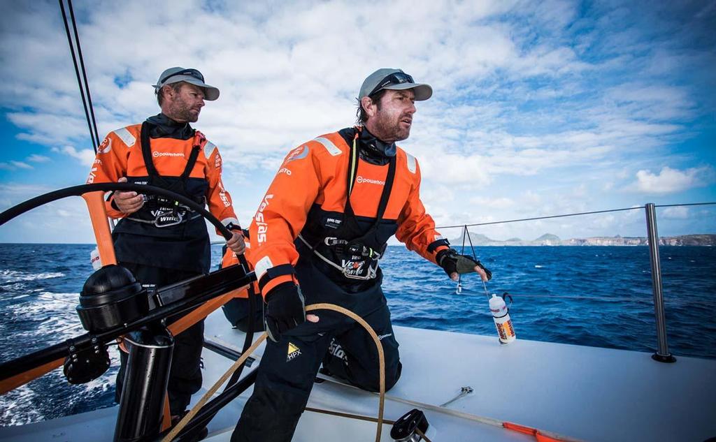 Skipper Chris Nicholson and Tony Rae. © Brian Carlin - Team Vestas Wind