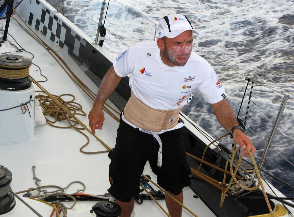 Maciel Cichetti competed in the 2008-09 Volvo Ocean Race aboard Telephonica Black as a helmsman trimmer. Image: Mikel Pasabant/Equipo Telefonica © Volvo Ocean Race http://www.volvooceanrace.com