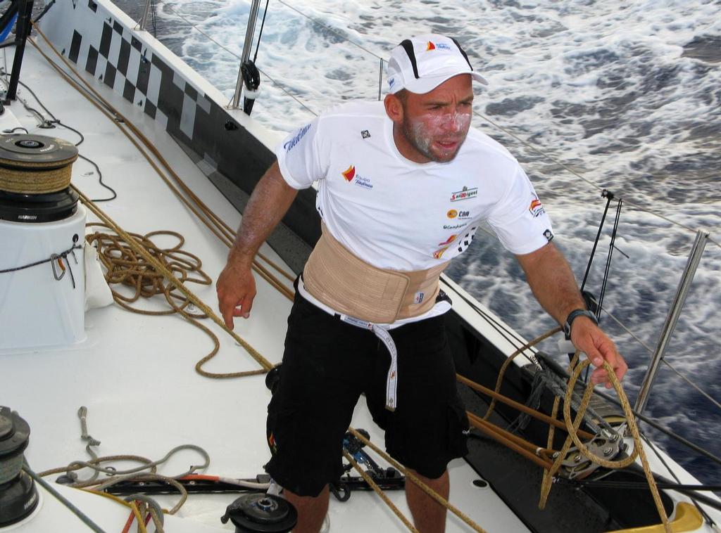 Maciel Cichetti competed in the 2008-09 Volvo Ocean Race aboard Telephonica Black as a helmsman trimmer. Image: Mikel Pasabant/Equipo Telefonica photo copyright Volvo Ocean Race http://www.volvooceanrace.com taken at  and featuring the  class