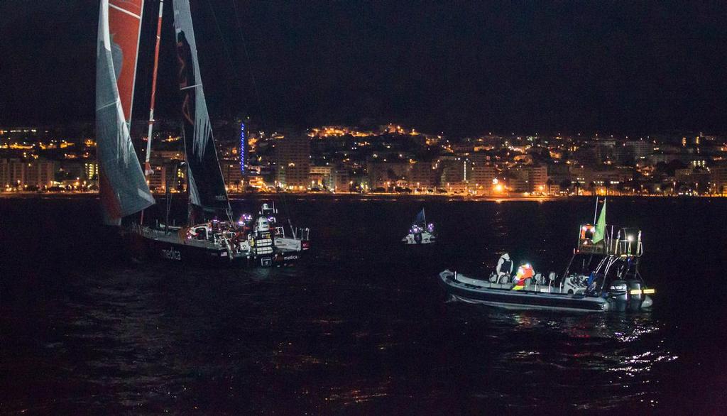 November 6th,2014. Team Alvimedica arrives to Cape Town in the middle of the night,fifth for Leg 1 after 26 days of sailing. ©  Ainhoa Sanchez/Volvo Ocean Race
