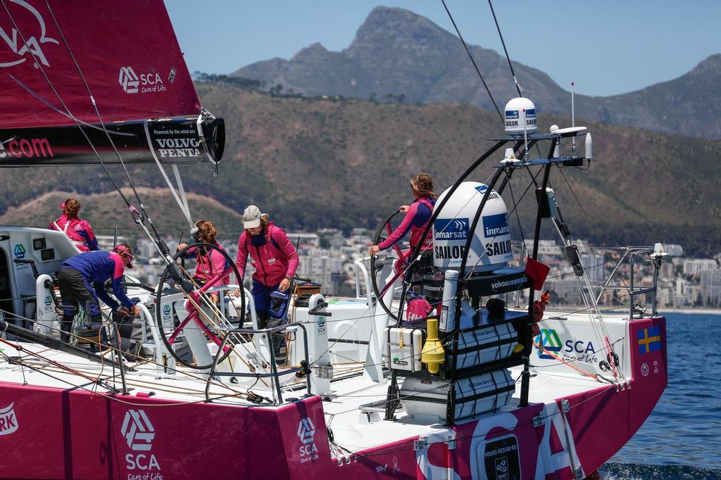 Team SCA just off of the coast of Cape Town coming in to complete Leg 1 ©  Charlie Shoemaker / Volvo Ocean Race