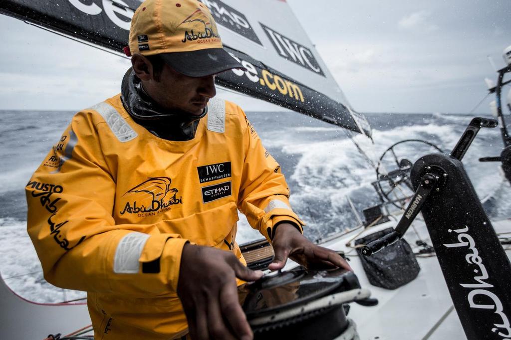 October 13, 2014. Leg 1 onboard Abu Dhabi Ocean Racing. © Matt Knighton/Abu Dhabi Ocean Racing