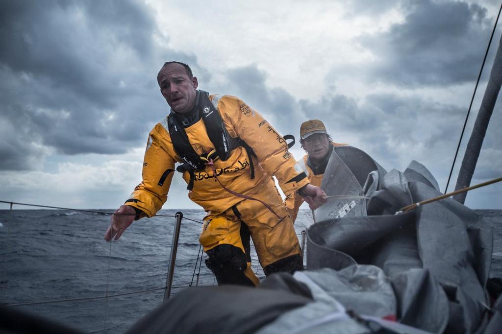 October 13, 2014. Leg 1 onboard Abu Dhabi Ocean Racing. © Matt Knighton/Abu Dhabi Ocean Racing