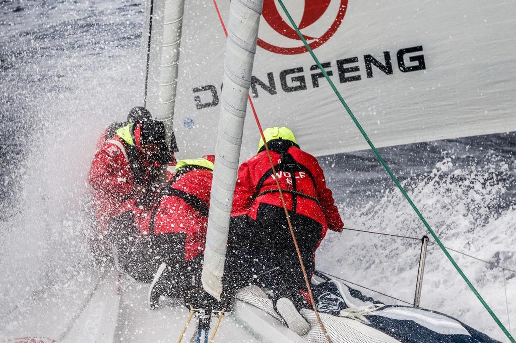 August 13, 2014. Round Britain Island Race Day 3 - OBR content Dongfeng Race Team. photo copyright Yann Riou / Dongfeng Race Team taken at  and featuring the  class