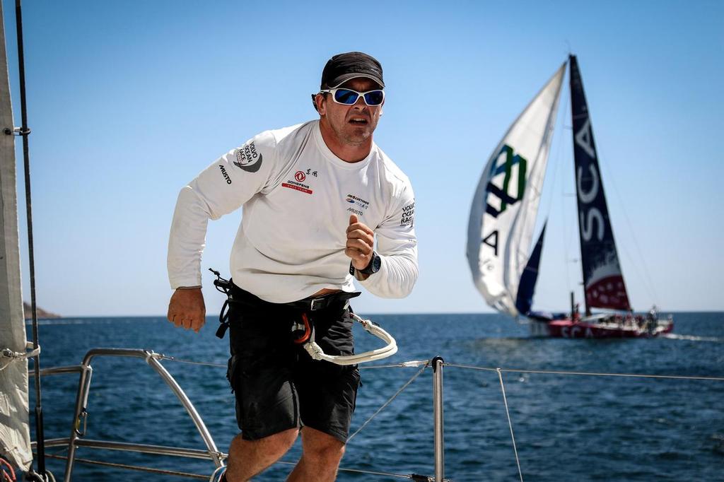 September 12, 2014. Leg 0 from onboard Dongfeng Race Team. © Yann Riou / Dongfeng Race Team