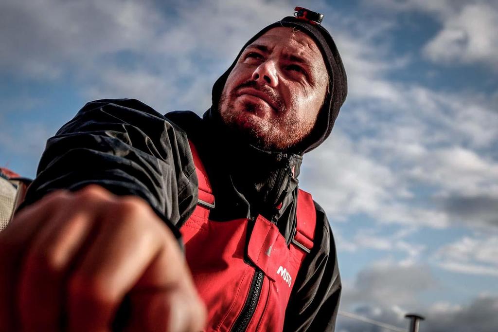 Dongfeng Race Team defending third place during the Round Britain and Ireland Race photo copyright Yann Riou / Dongfeng Race Team taken at  and featuring the  class