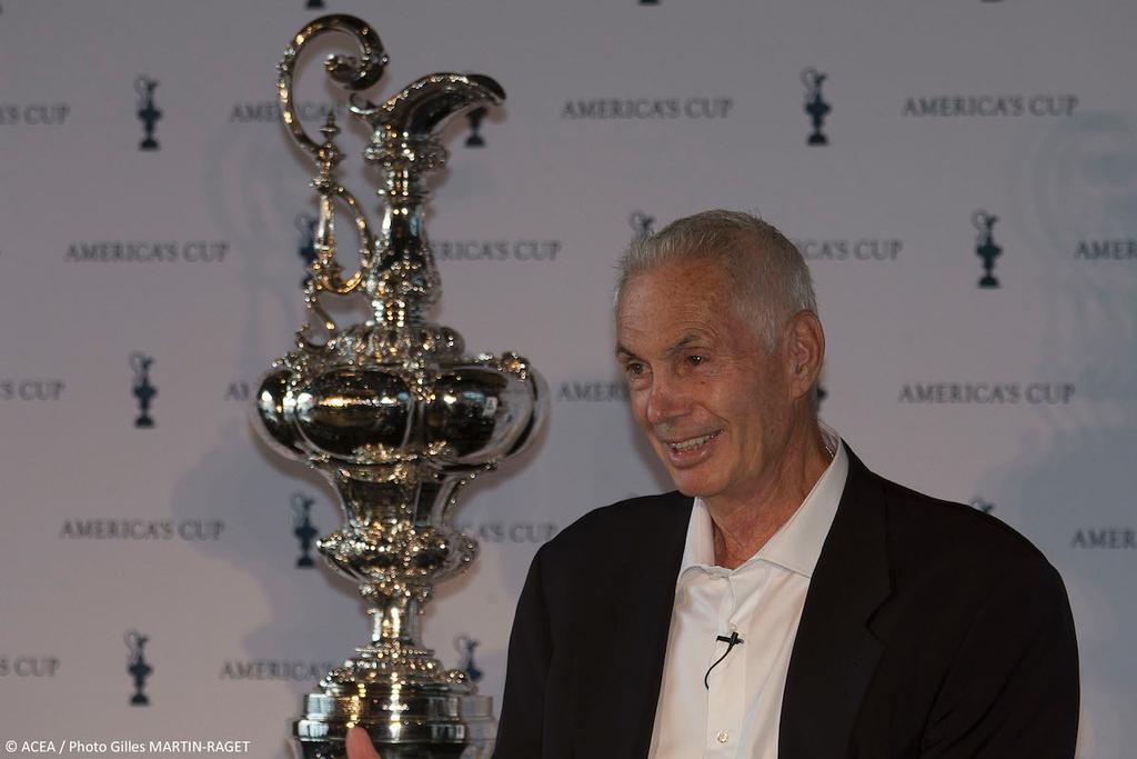 35th Americas Cup, Skippers presentation press conference, London (UK), 09 Sept. 2014. Harvey Schiller (Commercial omissionner) © ACEA /Gilles Martin-Raget