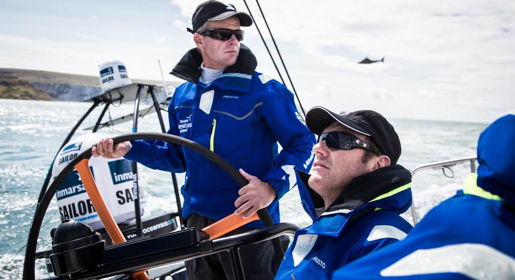 Chris Nicholson and Tony Rae sailing on Team Vestas Wind. ©  Ainhoa Sanchez/Volvo Ocean Race