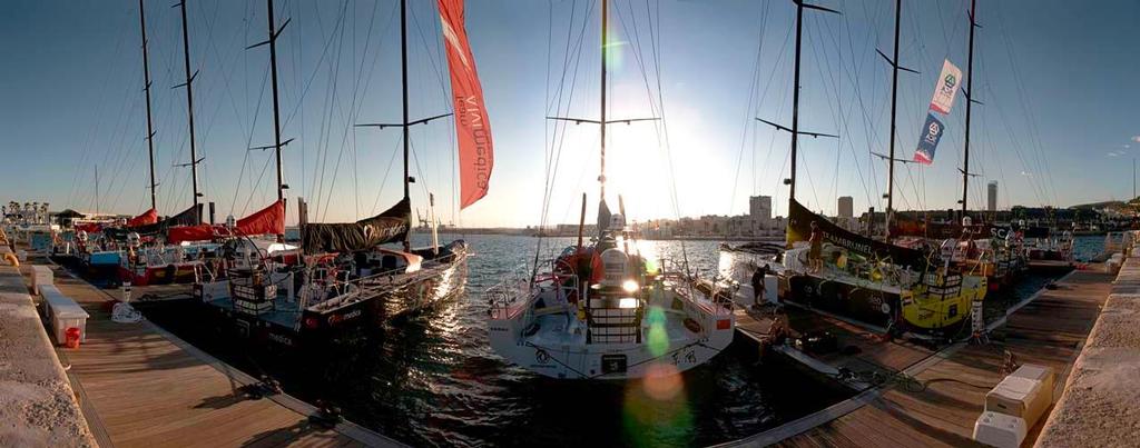 The fleet at the dock. &copy;  Carmen Hidalgo/Volvo Ocean Race http://www.volvooceanrace.com/