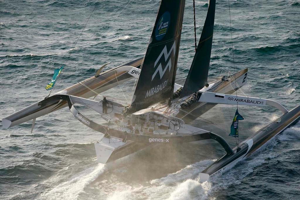 Maxi ``Spindrift 2`` skipper Yann Guichard (FRA). photo copyright ThMartinez/Sea&Co http://www.thmartinez.com taken at  and featuring the  class