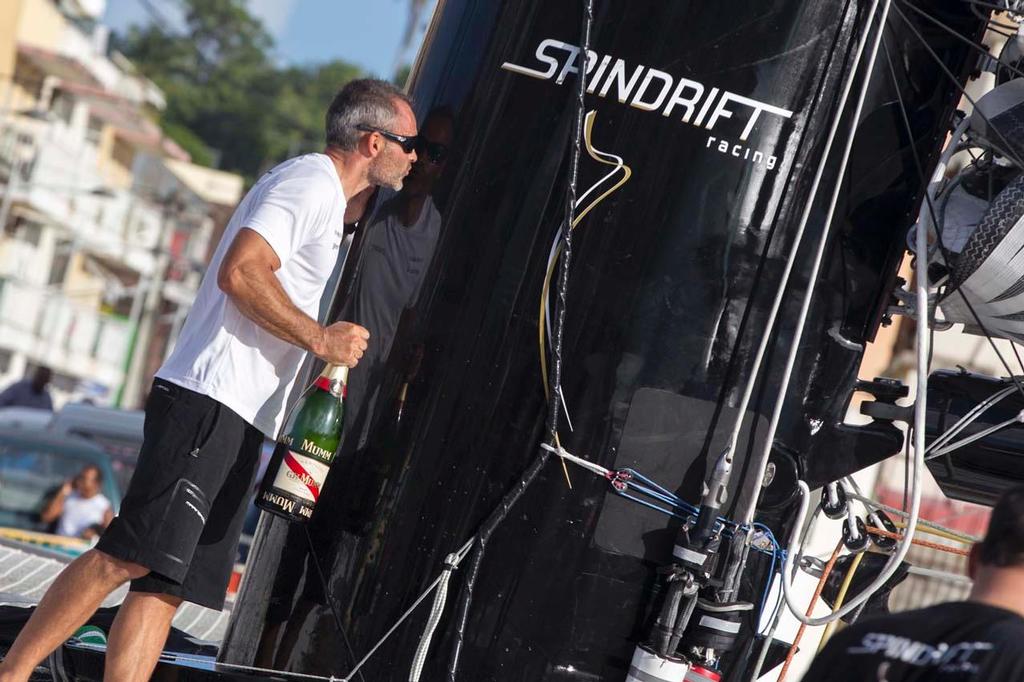 2014 Route du Rhum - Yann Guichard, Spindrift 2 skipper, second into Pointe-a-Pitre. © Alexis Courcoux