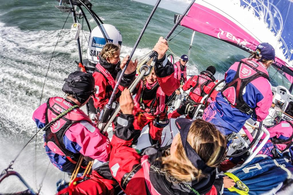 August 11, 2014. Round Britain Island Race Day 1 - OBR content Team SCA © Corinna Halloran - Volvo Ocean Race http://www.volvooceanrace.com