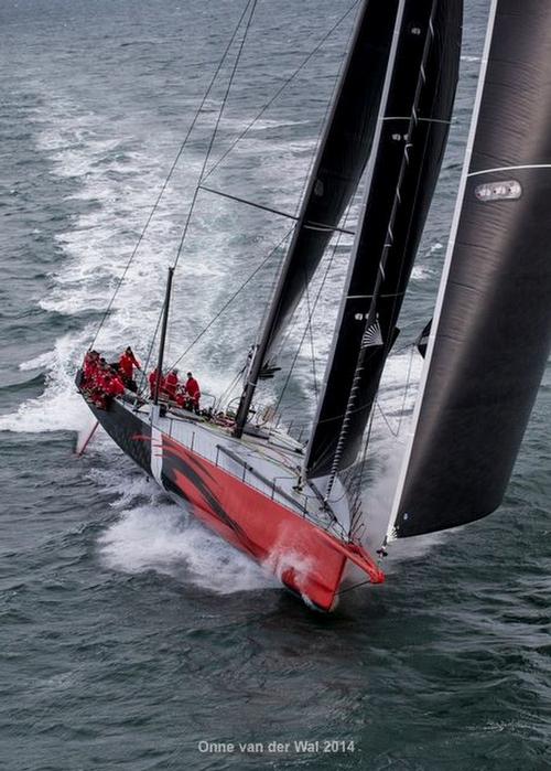 Comanche trialling off Newport RI before leaving for the 2014 Rolex Sydney Hobart Race &copy; Onne van der Wal http://www.vanderwal.com/