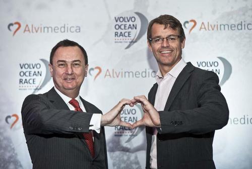 Cem Bozkurt, CEO Alvimedica, and Knut Frostad, CEO Volvo Ocean Race.<br />
 © Team Alvimedica http://teamalvimedica.tumblr.com/