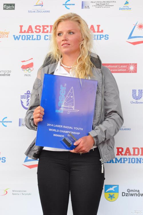 Laser Radial Girls World Champion 2014 Monika Mikkola FIN © Jeff Martin