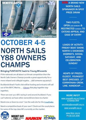 2014 OCs Flyer Image - North Sails Young 88 Owners Champs photo copyright Brad Davies http://www.rayc.org.nz taken at  and featuring the  class