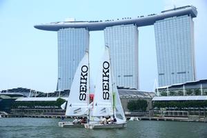 Sailing with Marina Bay Sand at the backgroud - 3rd Asia Pacific Student Cup photo copyright Howie Choo taken at  and featuring the  class