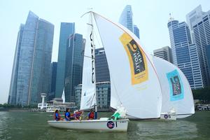 Downwind sailing with Sponsored Spinnaker - 3rd Asia Pacific Student Cup photo copyright Howie Choo taken at  and featuring the  class