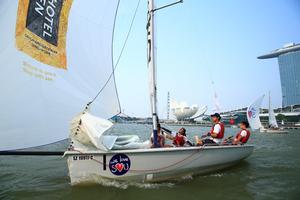 Collin and team keeping the spinnaker well in check - 3rd Asia Pacific Student Cup photo copyright Howie Choo taken at  and featuring the  class