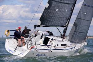 Shmokin Duncan McDonald at the helm 2014 J111 World Championship Cowes Isle of Wight England. 23 August 2014 Race 8,9 & 10 photo copyright  Rick Tomlinson http://www.rick-tomlinson.com taken at  and featuring the  class