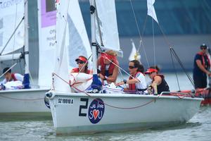Team France skippered by Pauline Courtois - 3rd Asia Pacific Student Cup photo copyright Howie Choo taken at  and featuring the  class