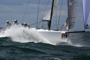 Jimmy Spithill competing in the  Melges 32 National Titles in Newport Rhode Island with Ryan Devos on Volpe. photo copyright SW taken at  and featuring the  class