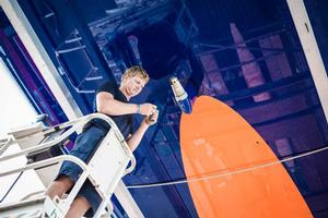 Canting keel gets attention - Team Vestas Wind, Volvo Ocean Race photo copyright Brian Carlin - Team Vestas Wind taken at  and featuring the  class