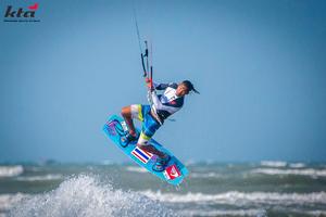 Asian Champion Yo Pudla from Thailand in full flow at the Taiwan Kiteboard Open / KTA. photo copyright KTA taken at  and featuring the  class
