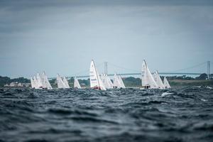 2014 J/70 World Championship, Day 1 - Action on Rhode Island Sound photo copyright Paul Todd/Outside Images http://www.outsideimages.com taken at  and featuring the  class