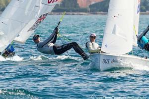 2014 ISAF Sailing World Championships, Santander - Mat Belcher and Will Ryan, 470 Men's medal race photo copyright Thom Touw http://www.thomtouw.com taken at  and featuring the  class