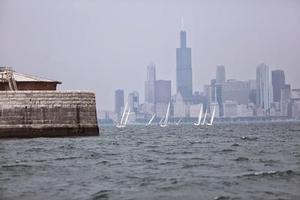 Last mark rounded. Three Crib Fiasco 2014-Lake Michigan Beneteau Cup photo copyright Mike Thoney Photography taken at  and featuring the  class