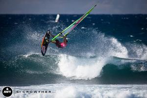 KP at the 2013 Aloha Classic. photo copyright Si Crowther / AWT http://americanwindsurfingtour.com/ taken at  and featuring the  class