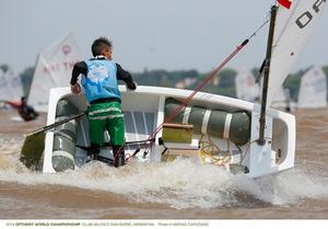 2014 Optimist World Championship, Club Nautico San Isidro, Argentina. photo copyright Matias Capizzano http://www.capizzano.com taken at  and featuring the  class