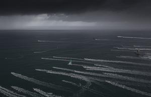 Start of the 2014 Route Du Rhum. Oman Musandam MOD70 skippered by Sidney Gavignet (FRA). photo copyright Lloyd Images taken at  and featuring the  class