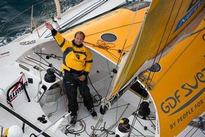 Sebastien Rogues (GDF Suez) - Classe 40 - Route du Rhum-Destination Guadeloupe 2014 photo copyright Alexis Courcoux taken at  and featuring the  class