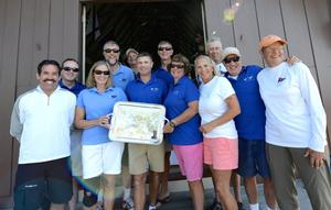 The victorious Noroton Yacht Club Team. New York Yacht Club Grandmasters Team Race Regatta 2014 photo copyright Stuart Streuli / New York Yacht Club taken at  and featuring the  class