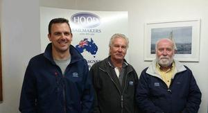 Ben De Coster, Ian Lindsay and Ian Broad, from Hood Sails Australia. photo copyright Ian Broad - Hood Sailmakers http://www.hoodaustralia.com.au taken at  and featuring the  class