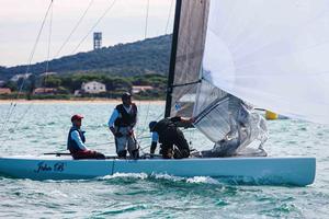 5.5m IC World Championship 2014 - Day 2, BAH19 downwind photo copyright Pierpaolo Lafrancotti taken at  and featuring the  class
