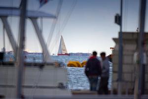 Haspa Hamburg, JV52 makes her way to the finish line off the Royal Yacht Squadron in Cowes, UK  - Sevenstar Round Britain and Ireland Race 2014 photo copyright Patrick Eden/RORC taken at  and featuring the  class