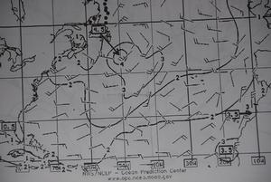 Electronic weather map showing low pressure ahead photo copyright Edward Cohen taken at  and featuring the  class