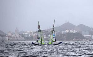 Day 3, Aquece Rio - International Sailing Regatta 2014 - British Sailing Team face off photo copyright Ocean Images taken at  and featuring the  class