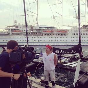 The Media try and find out Alinghi's secrets - Day 2, Extreme Sailing Series, Nice, France photo copyright Lloyd Images/Extreme Sailing Series taken at  and featuring the  class