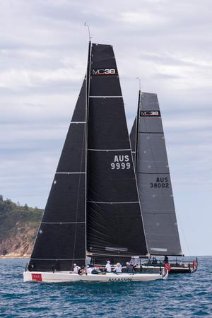 Assassin and Dark Star joust  -  MC38 Australian Championship - Audi Hamilton Island Race 2014 photo copyright Andrea Francolini http://www.afrancolini.com/ taken at  and featuring the  class